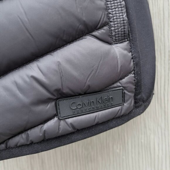 NWOT Calvin Klein Performance Quilted Zip-Up Down Vest Sherpa Collar Black Sz S - Picture 5 of 9